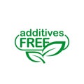 Additives free sign - monochrome stamp
