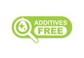 Additives free sign - stamp for organic products