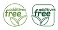 Additives free - sticker for products compounds