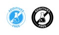 Additives free vector icon. Additives free no added, medically tested package seal Royalty Free Stock Photo