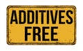 Additives free vintage rusty metal sign