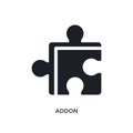 addon isolated icon. simple element illustration from programming concept icons. addon editable logo sign symbol design on white Royalty Free Stock Photo