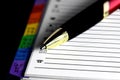 Address book and ball pen Royalty Free Stock Photo