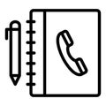 Address book, calls .    Vector icon which can easily modify or edit Royalty Free Stock Photo