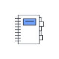 The address book icon. Element of web icon with one color for mobile concept and web apps. Thin line The address book icon can be Royalty Free Stock Photo