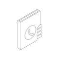 Address book icon, isometric 3d style Royalty Free Stock Photo