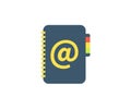 Address book icon. Vector illustration in flat minimalist style Royalty Free Stock Photo