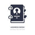 address book icon on white background. Simple element illustration from Business concept Royalty Free Stock Photo