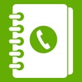 Address book icon green Royalty Free Stock Photo