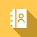 Address book solid flat icon