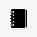Address book sticker icon isolated on gray background Royalty Free Stock Photo
