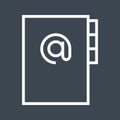 Address Book Thin Line Vector Icon