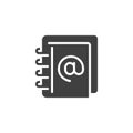 Address book vector icon Royalty Free Stock Photo