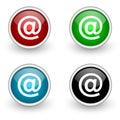 Address colored button set Royalty Free Stock Photo