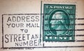 Address Mail by Street and Number Postmark Royalty Free Stock Photo