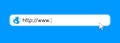 Address, navigation and search bar with http and www url text