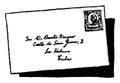 Addressed & Stamped Envelope or self-addressed, vintage engraving