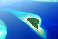 Addu Atoll or the Seenu Atoll, The south Most atoll of the Maldives islands Royalty Free Stock Photo