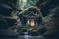 adedMystical Waterfall in Enchanted Forest: A Bokeh-filled Shrine in Unreal Engine 5 with Ultra-Wide Angle & Insane Details