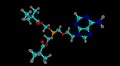 Adefovir molecular structure isolated on black