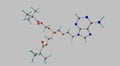 Adefovir molecular structure isolated on grey