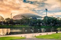 Adelaide Oval and Torrens river Royalty Free Stock Photo