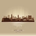 Adelaide Australia city skyline vector silhouette