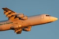 Australian Air Express National Jet Systems British Aerospace 146-300 aircraft VH-NJF taking off from Adelaide Airport at sunset