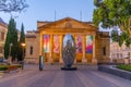 ADELAIDE, AUSTRALIA, JANUARY 6, 2020: Sunset view of Art Gallery of South Australia in Adelaide