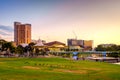 Adelaide city skyline at sunset Royalty Free Stock Photo