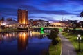 Adelaide City, South Australia at dusk