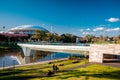 Adelaide Oval and foot bridge Royalty Free Stock Photo