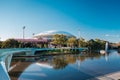 Adelaide Oval and foot bridge Royalty Free Stock Photo