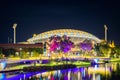 Adelaide oval illuminated at night Royalty Free Stock Photo