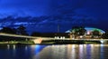 Adelaide Oval Stadium and Torrens River Bridge Royalty Free Stock Photo