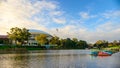 Adelaide Oval and Torrens river Royalty Free Stock Photo