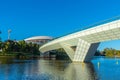 Adelaide oval viewed behind torrens river in Australia Royalty Free Stock Photo