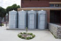 Rainwater Tanks and Storage Sheds, Goodman Building, Adelaide Bo Royalty Free Stock Photo