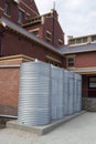 Rainwater Tanks and Storage Sheds, Goodman Building, Adelaide Bo Royalty Free Stock Photo