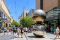 People shopping at Rundle Mall during Christmas season Royalty Free Stock Photo