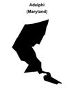 Adelphi outline map Royalty Free Stock Photo