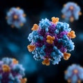 Adeno-associated virus (AAV), 3d illustration Royalty Free Stock Photo