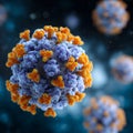 Adeno-associated virus (AAV), 3d illustration Royalty Free Stock Photo