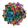 Adeno-associated virus, 3D illustration Royalty Free Stock Photo