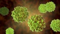 Adeno-associated viruses, 3D illustration Royalty Free Stock Photo