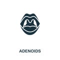 Adenoids icon. Monochrome simple Allergy icon for templates, web design and infographics