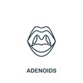 Adenoids icon. Monochrome simple Allergy icon for templates, web design and infographics