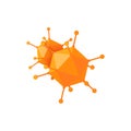 Adenovirus icon in cartoon style, vector image Royalty Free Stock Photo