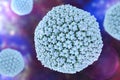 Adenovirus, a virus which cause respiratory infections Royalty Free Stock Photo