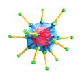 Adenovirus on a white background Royalty Free Stock Photo